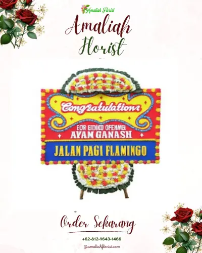 Bunga Papan Congratulation di Bandara Kertajati Majalengka